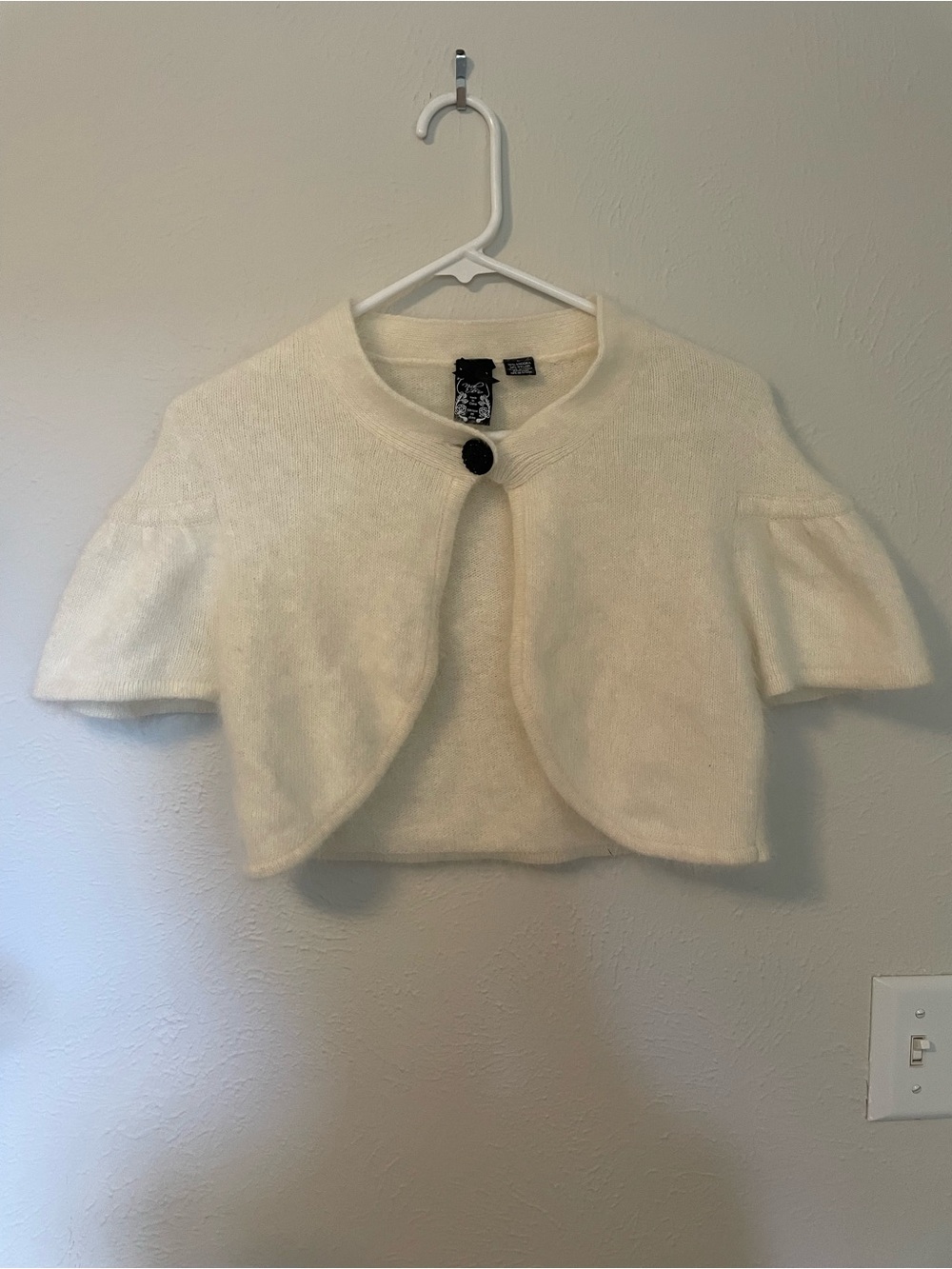 Y2K Nick & Mo Angora Cropped Shrug Size S